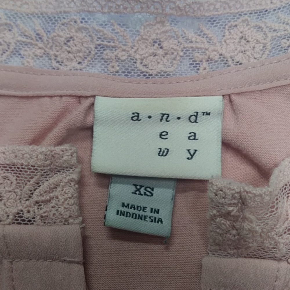 A New Day Size XS Pink Shell Blouse - Picture 4 of 5